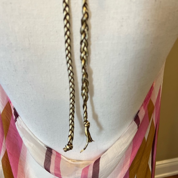 Pool to Party Subtle Luxury Swim Cover Up Dress One Size Halter Neck Low Back - Picture 13 of 13